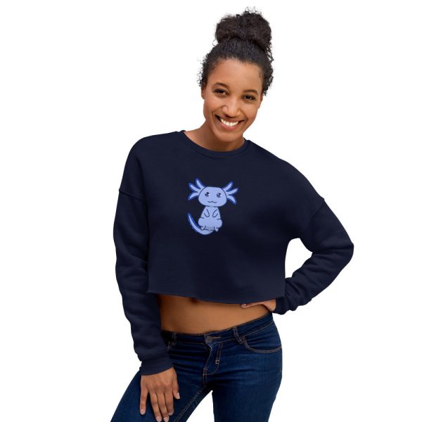 Blue Axolotl Crop Sweatshirt Online Hot Sale