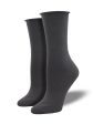 Women s Bamboo  Solid  Roll Top Socks on Sale