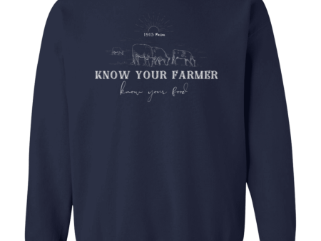 1915 Farm Know Your Farmer Crewneck Sweatshirt Discount