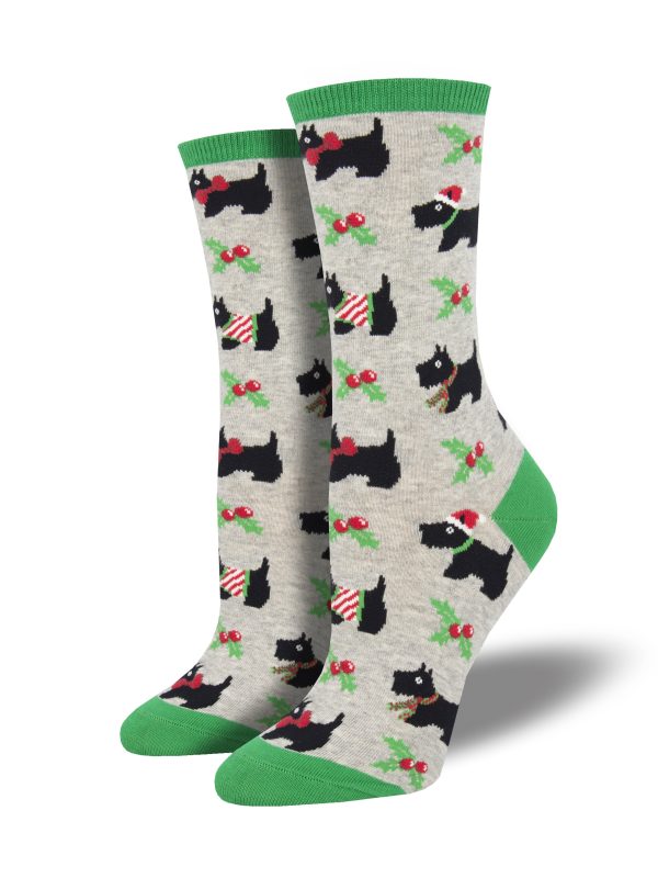 Women s  Festive Scotties  Socks Cheap