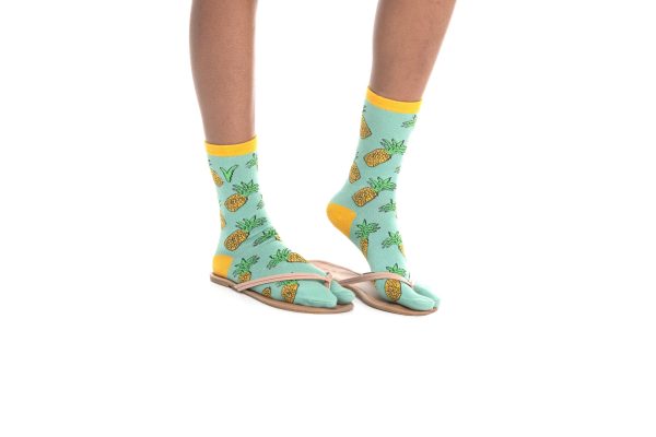 V-Toe Split Toe Novelty Pineapple Big Toe Tabi Socks Online now