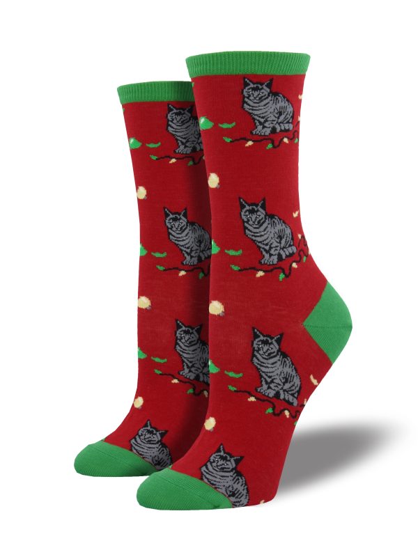 Women s  Christmas Cat-astrophe  Socks For Sale