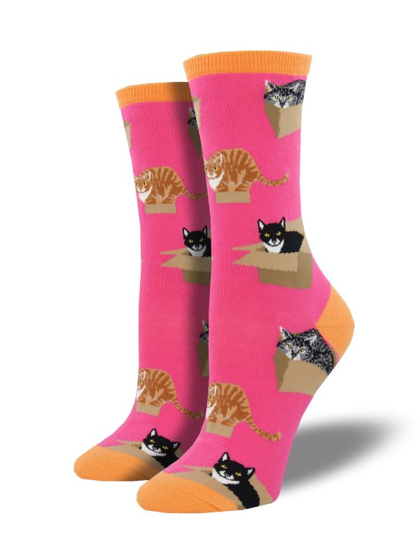 Women s  Cat In A Box  Socks Hot on Sale