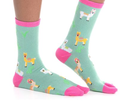 V-Toe Split Toe Novelty Socks Llama Green Big Toe Tabi Discount