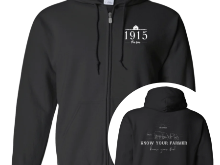 1915 Farm Know Your Farmer Zip Up Hooded Sweatshirt Cheap