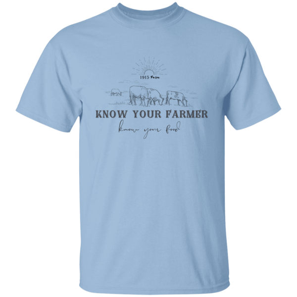 1915 Farm Know Your Farmer Youth T-Shirt Hot on Sale