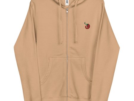 Chile Pepper Unisex fleece zip up hoodie Hot on Sale