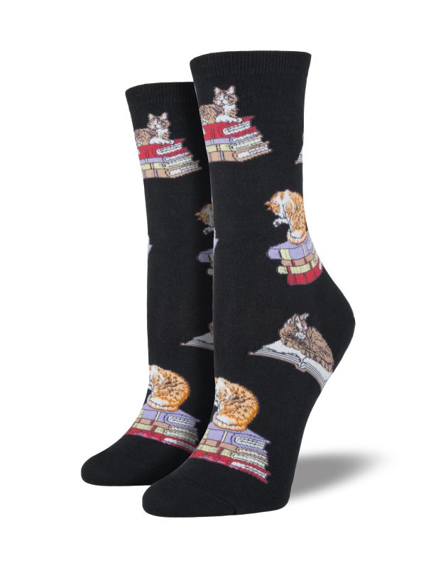 Women s  Cats On Books  Socks Online