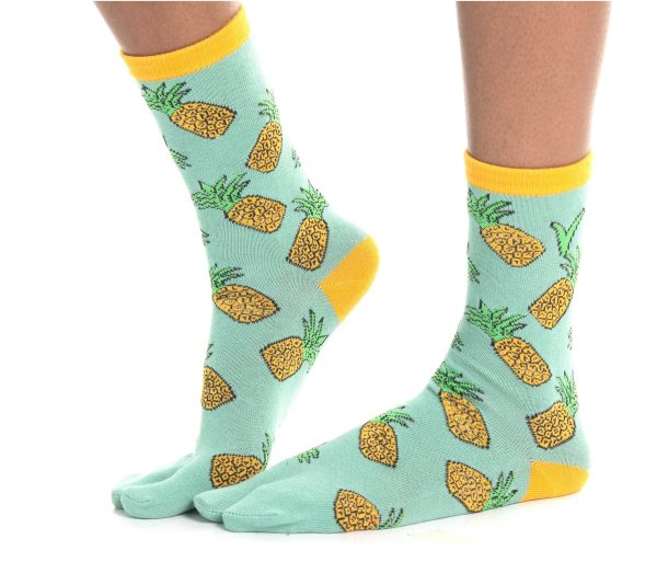 V-Toe Split Toe Novelty Pineapple Big Toe Tabi Socks Online now