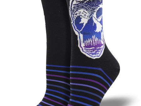 Women s AtomicChild  Majestic Skull  Socks Fashion