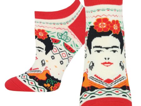 Women s Frida Kahlo  Frida Summer  Ped Socks Discount