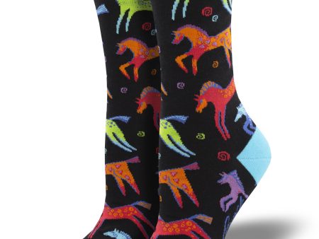 Women s Laurel Burch  Dancing Horses  Socks Online now