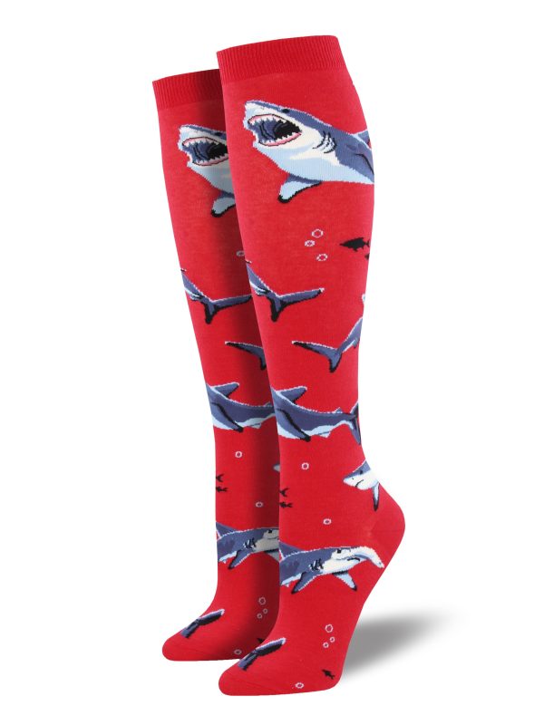 Women s  Shark Chums  Knee-High Socks For Discount