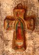 Guadalupe Queen of Heaven  Crafted Wood Cross Fashion