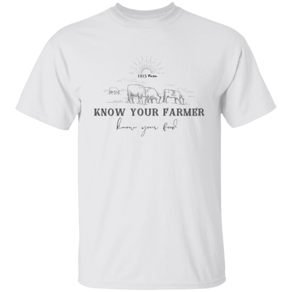 1915 Farm Know Your Farmer Youth T-Shirt Hot on Sale