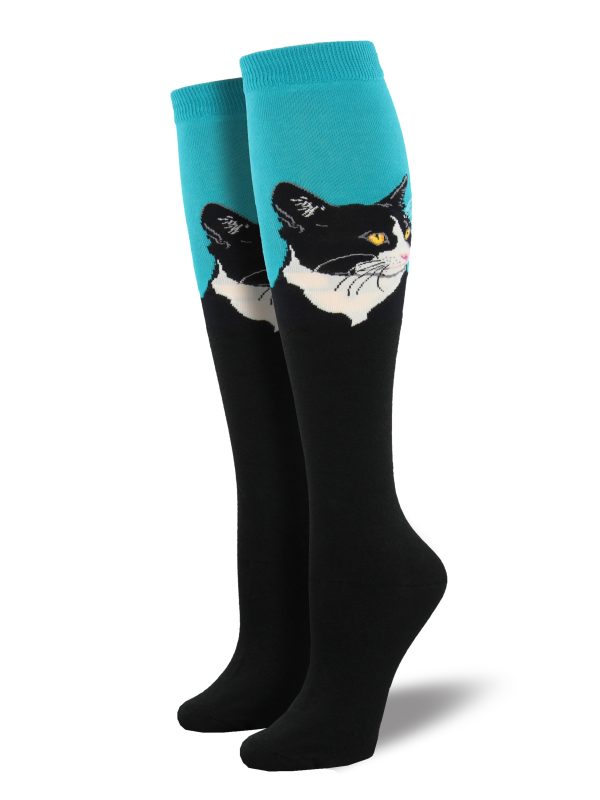 Women s  Cat Portrait  Knee-High Socks Hot on Sale