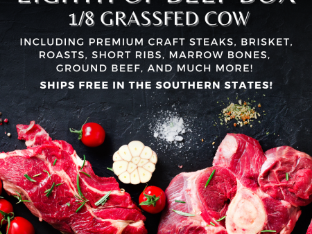 Eighth of Beef Box – 1 8 Grassfed Cow - Free Shipping Southern States! Online now