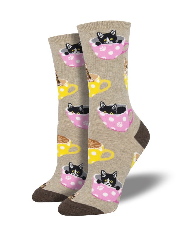 Women s  Cat-Feinated  Socks For Cheap