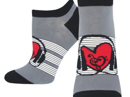 Women s  Heart Beats  Ped Socks on Sale