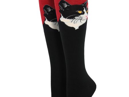 Women s  Cat Portrait  Knee-High Socks Hot on Sale