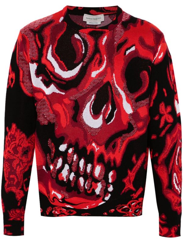 Wax Flower Skull Sweater on Sale