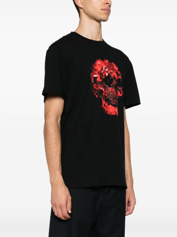 Wax Flower Skull T-Shirt Discount