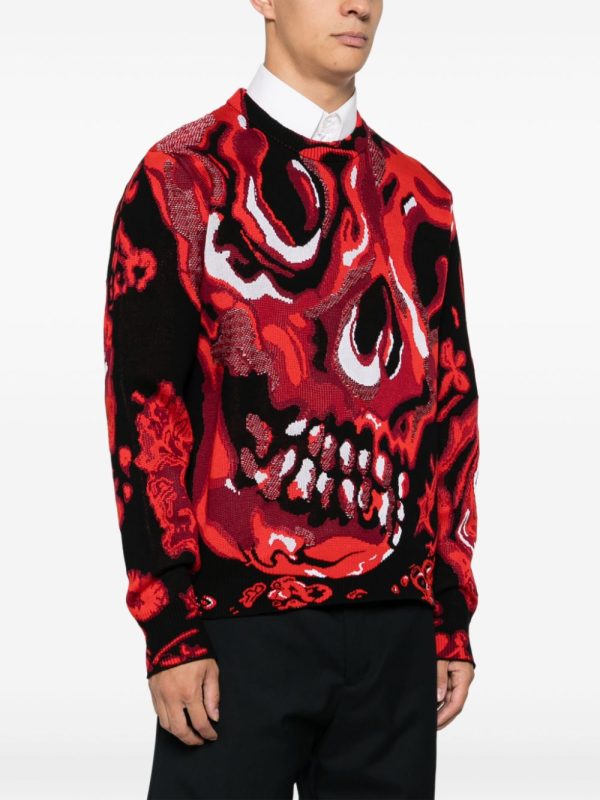 Wax Flower Skull Sweater on Sale