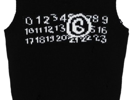 Numbers-Intarsia Vest Fashion